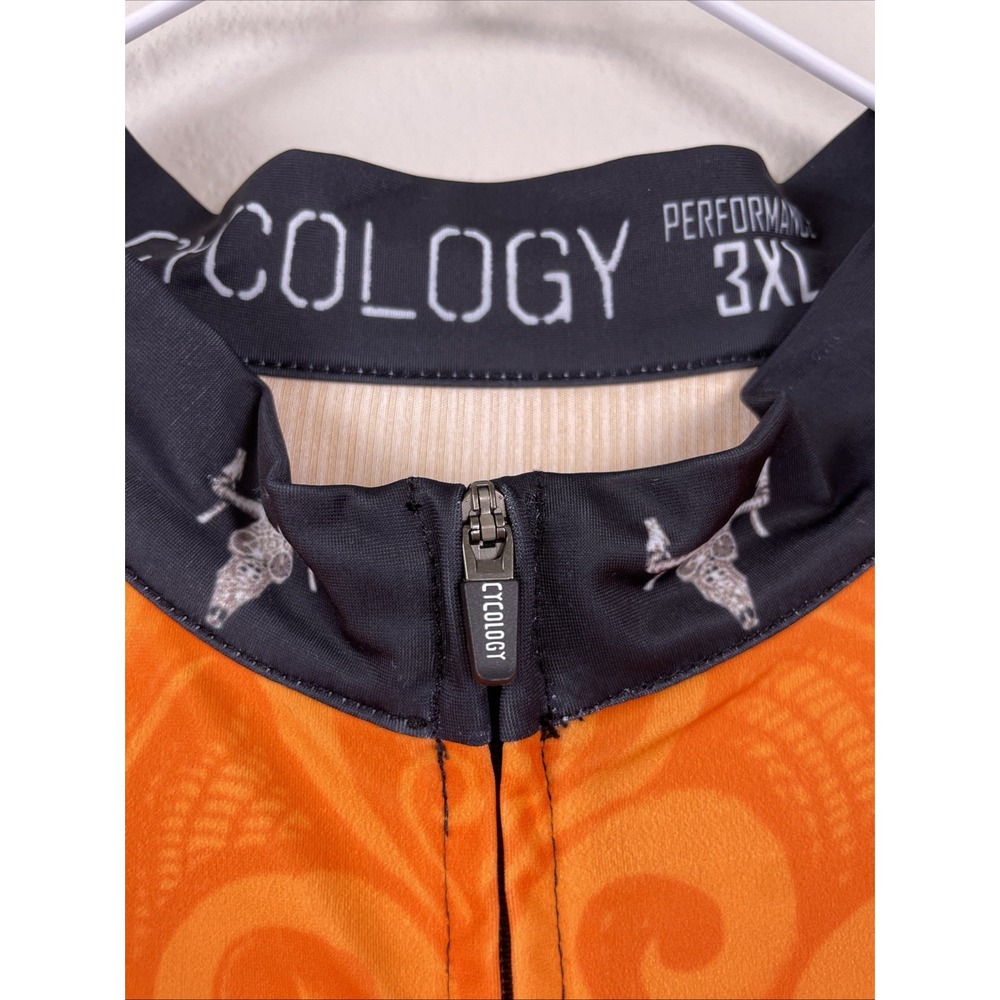 Cycology Life Behind Bars Mens Cycling Jersey 3XL Orange Short Sleeve JERS212_M - Picture 4 of 7